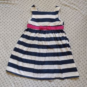 Striped Dress with Pink Bow